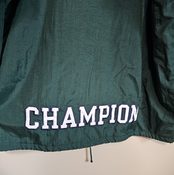 Champion Forest Green Zip-Up Jacket Vintage Size XL - Picture 7 of 11